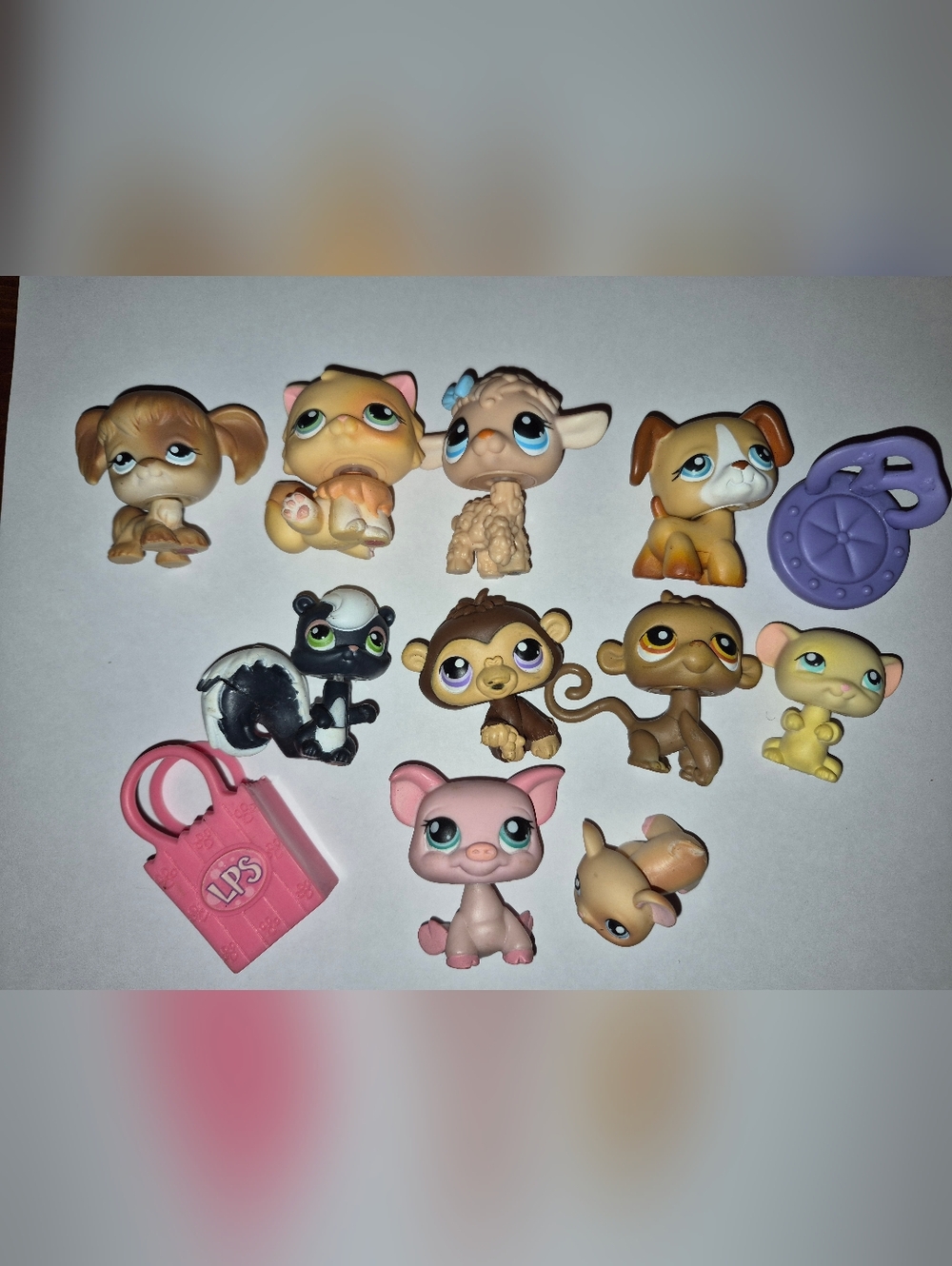 Littlest Pet Shop LPS Mixed Lot Dog, Cat, Pig, Monkey, Mouse, Lamb